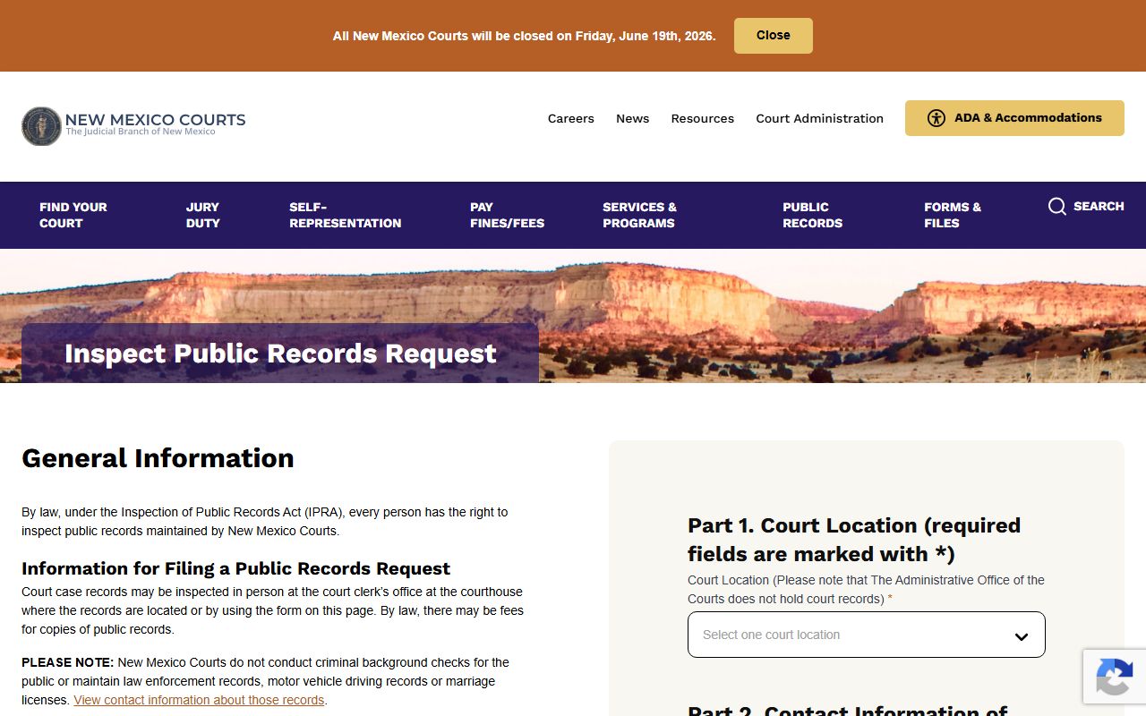 Eddy County court records New Mexico Courts IPRA portal