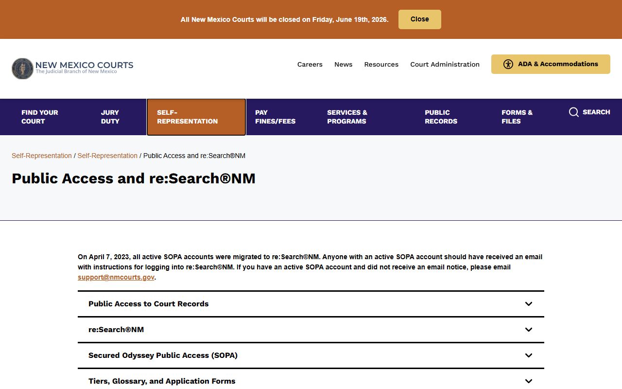 Eddy County court records public access and reSearchNM guide
